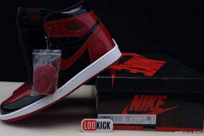 555088-063 Jordan Bred Air 1 High OG Patent 0812